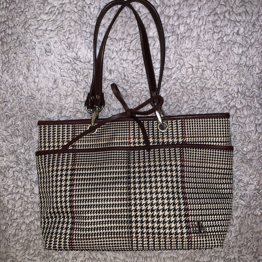 Vintage Ralph Lauren canvas/leather bag/purse 👜